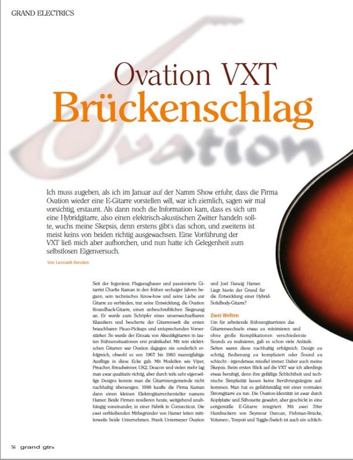 Ovation VXT Hybrid - Ovation