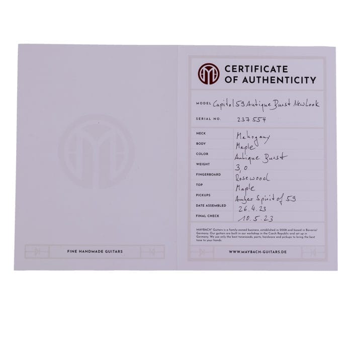 Maybach Capitol '59 Antique Burst New-Look – Bild 12