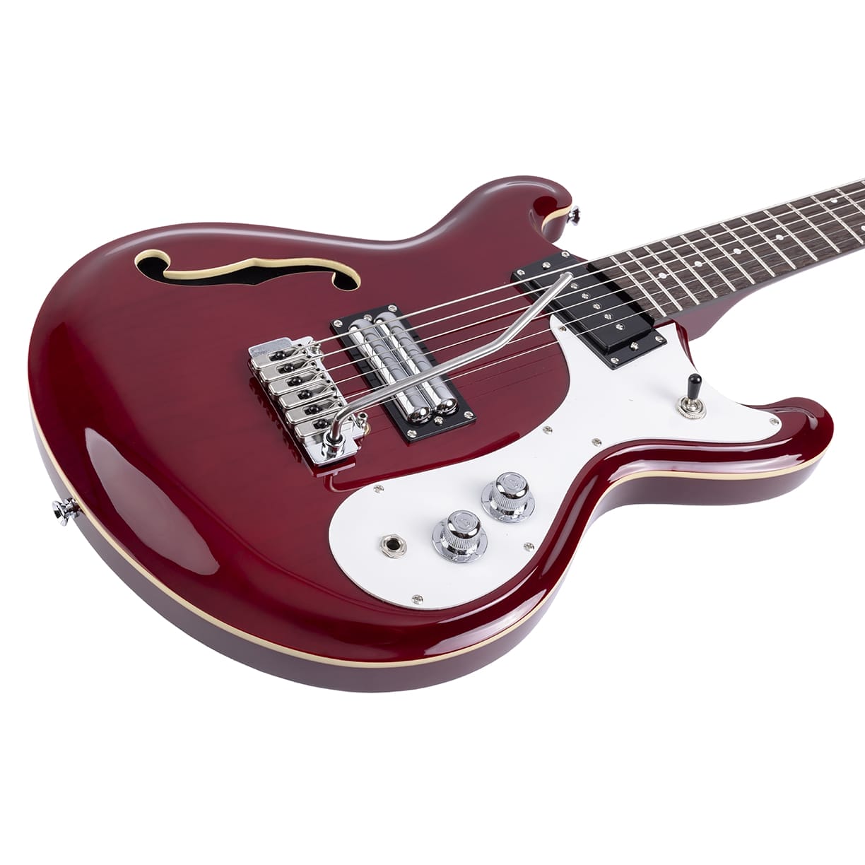 ギター DANELECTRO THE 66 Tranceparent Red Gitara elektryczna Danelectro '66 Transparent Red