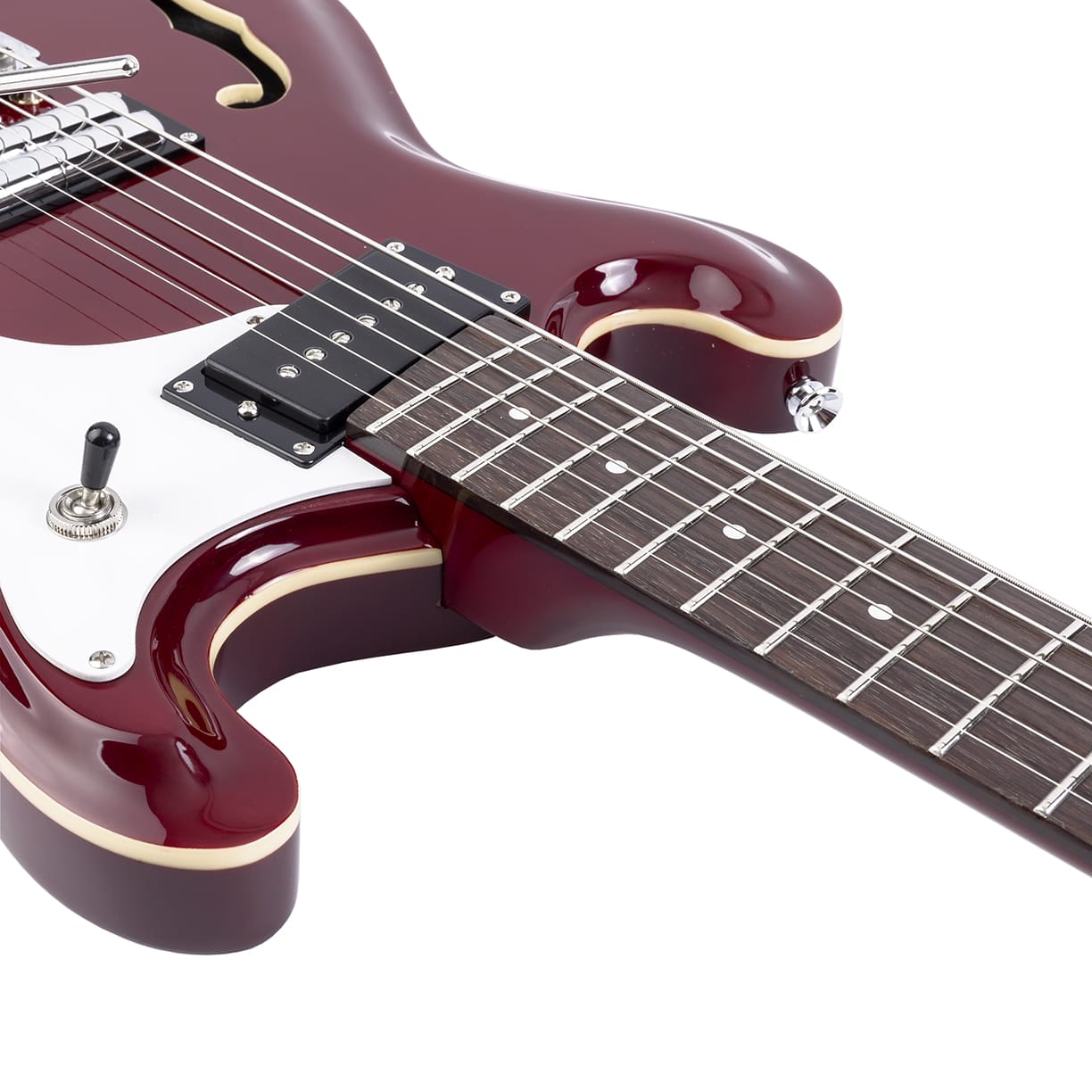 Danelectro 66 BT TR Baritone Transparent Red - Luis Guitar Garage