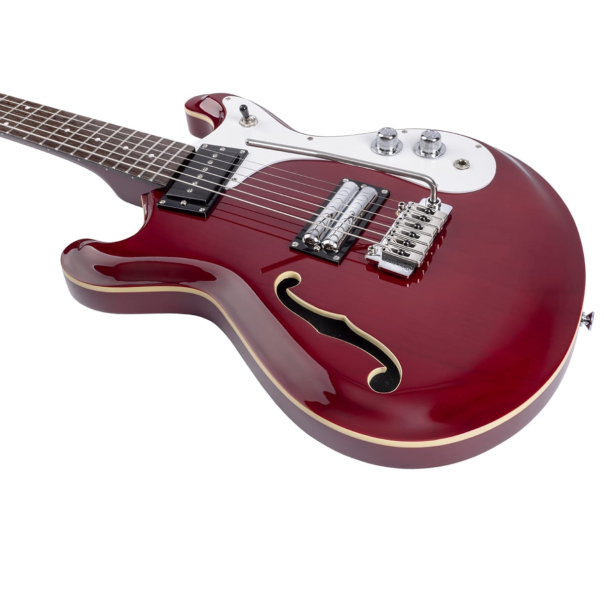 ギター DANELECTRO THE 66 Tranceparent Red Danelectro The '66 Semi Hollow Body Electric Guitar