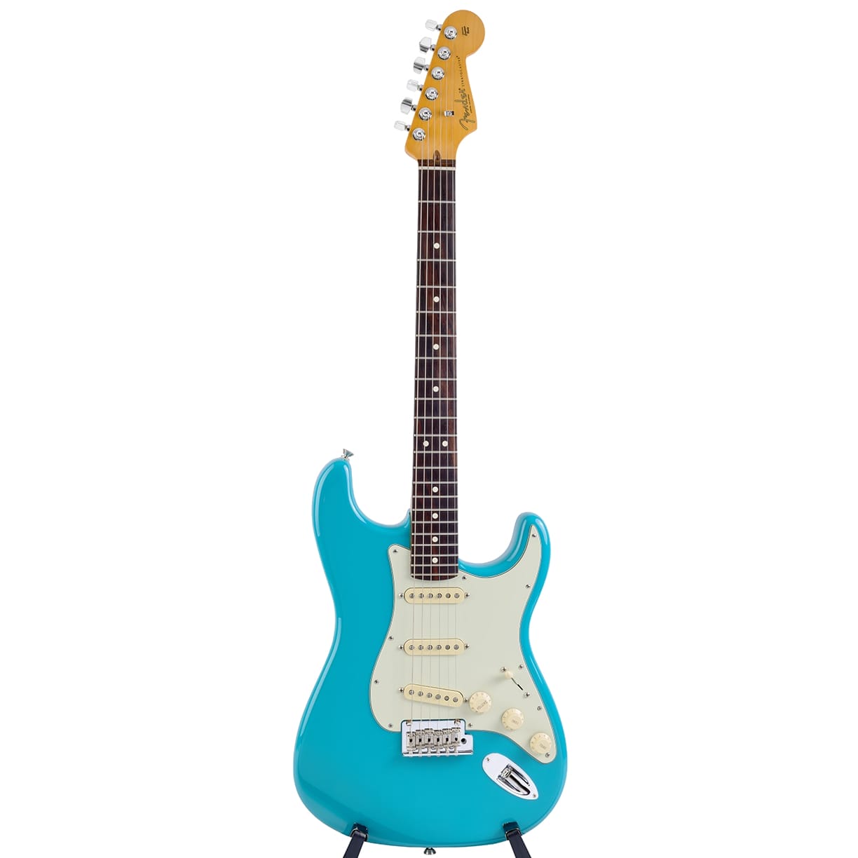 Fender AM Pro II Miami Blue - 01 Fender American Pro II Stratocaster Miami Blue – Bild 1